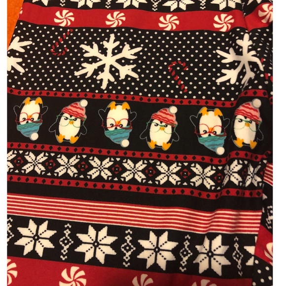 Festive winter holidays themed high rise stretch leggings NWT - Picture 3 of 5